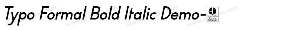 Typo Formal Bold Italic Demo字体转换